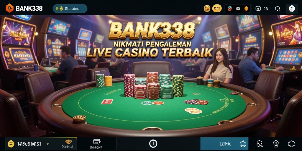 Tampilan gameplay menarik dan interaktif dari BANK338 di Live Casino.
