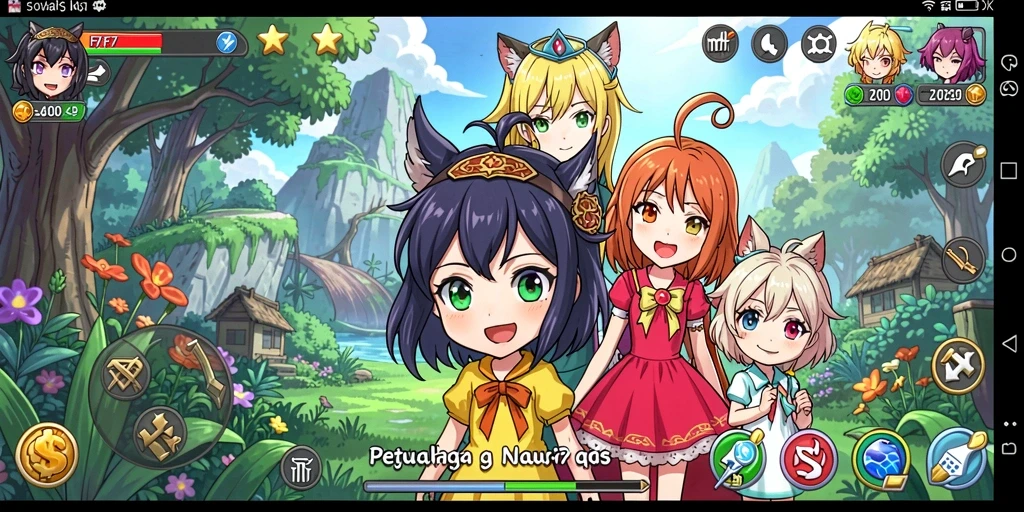 Tangkapan layar F7F7 menampilkan action seru karakter anime.