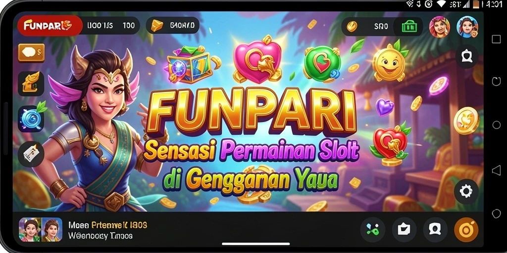 Screenshot gameplay FUNPARI yang menunjukkan keseruan permainan slot.