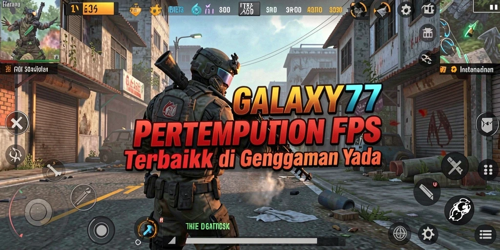 Tampilan gameplay GALAXY77 dengan tembakan akurat dan efek menegangkan.