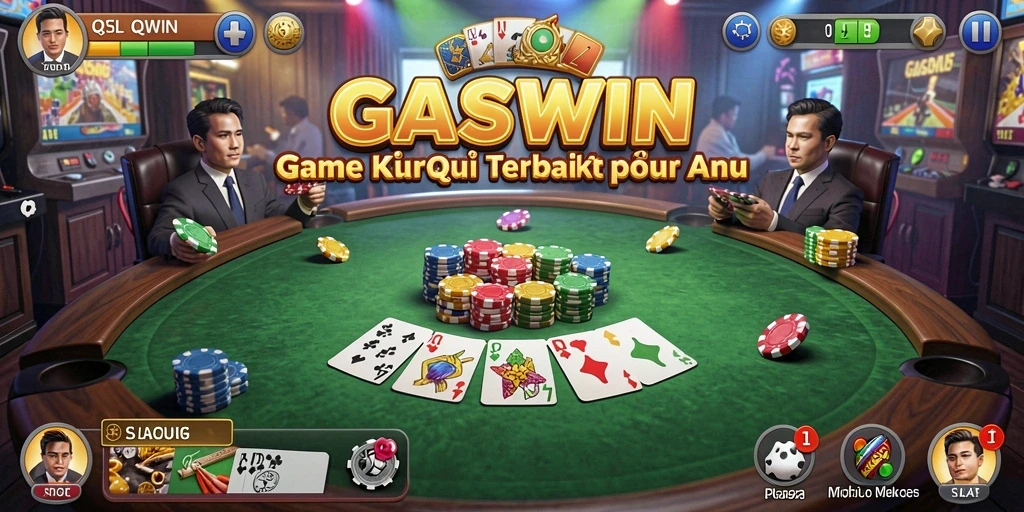 Tampilan gameplay QiuQiu yang seru dan menarik di GASWIN.
