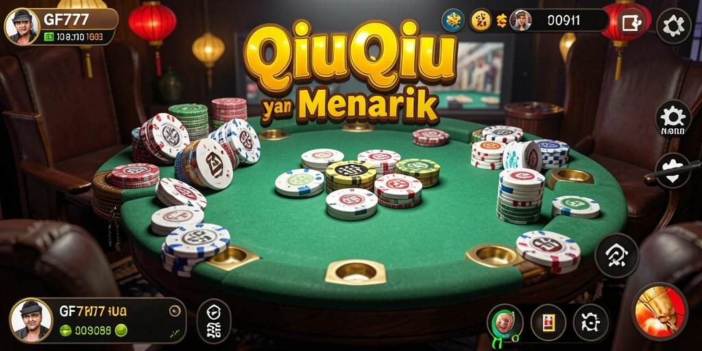 Tampilan gameplay QiuQiu yang seru dan kompetitif.
