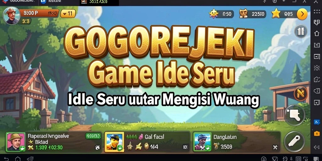 Tampilan gameplay GOGOREJEKI yang menggembirakan dalam genre Idle.