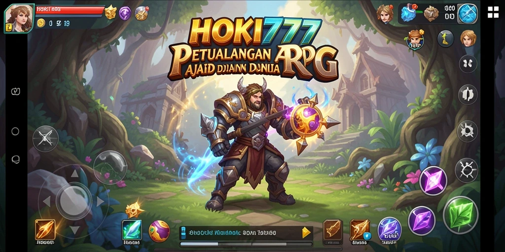 Tampilan menakjubkan dari gameplay HOKI777 dengan karakter petualang.