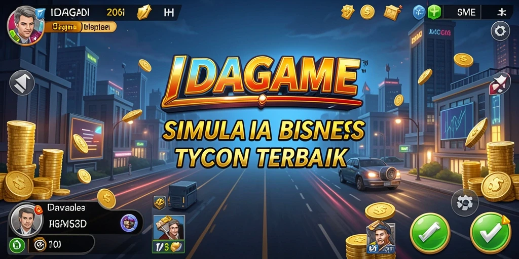 Tampilan gameplay menarik dari IDAGAME yang menunjukkan pengelolaan bisnis.