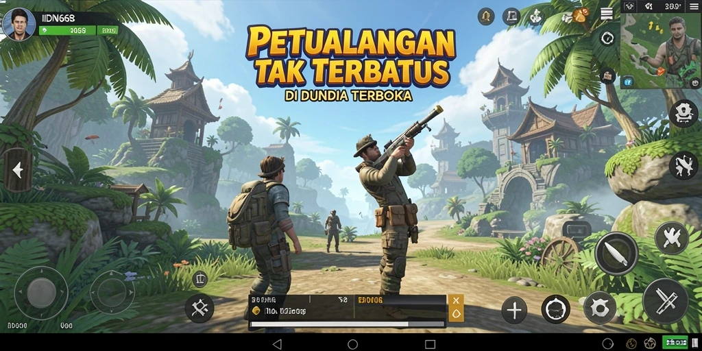 Screenshot utama IDN668 menampilkan gameplay eksploratif yang menakjubkan.