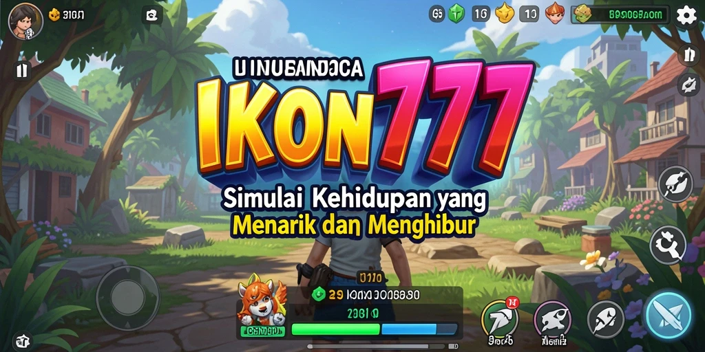 Tampilan gameplay IKON777 dengan karakter yang berinteraksi dalam dunia virtual.