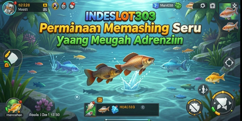 Tampilan gameplay INDESLOT303 yang menarik saat memancing di laut.