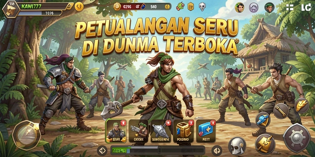 Tampilan gameplay menarik KAWI777 dalam dunia Open World yang luas.