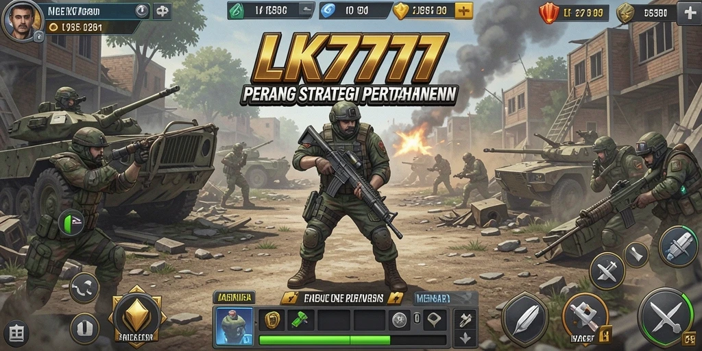 Gambaran gameplay LK777 dengan menara yang beragam dan strategi pertahanan.