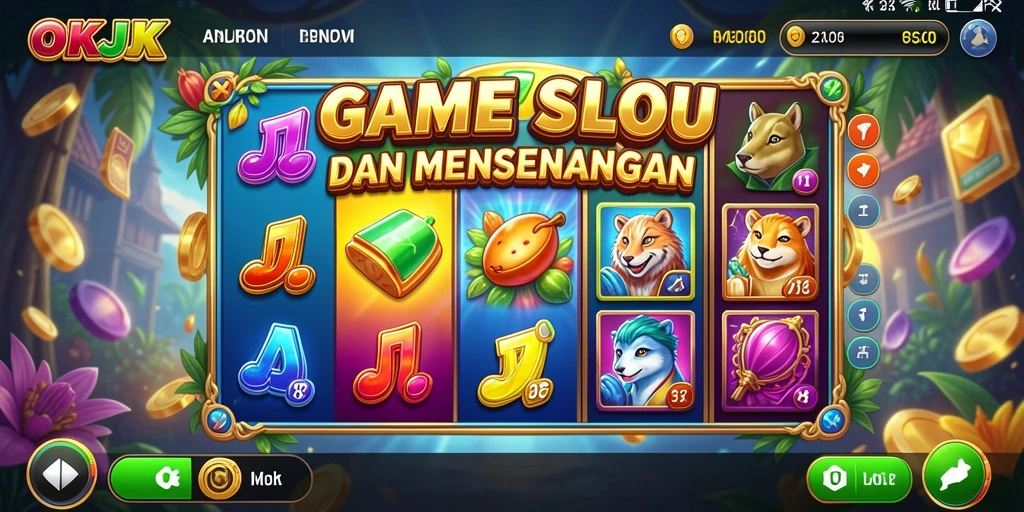 Tampilan menarik dari gameplay Slot di OKJK dengan variasi tema yang beragam.