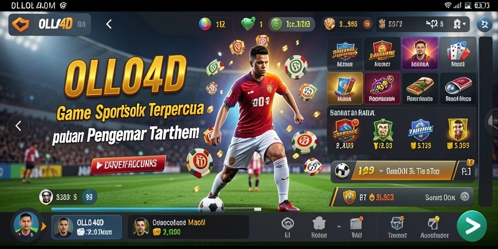 Tampilan menarik dari OLLO4D dengan fitur taruhan olahraga.