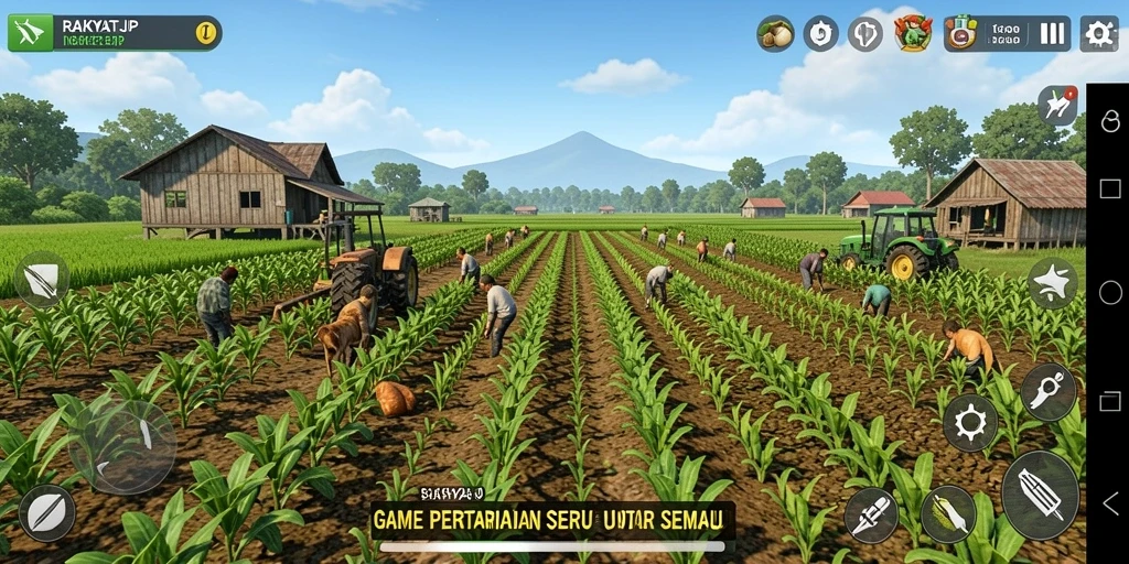 Tampilan gameplay RAKYATJP yang menarik penuh warna.