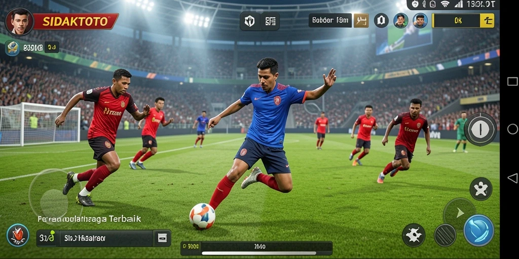 Tampilan gameplay seru dalam permainan olahraga SIDAKTOTO.