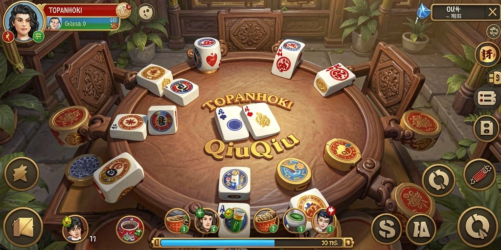 Gameplay seru QiuQiu di TOPANHOKI yang penuh tantangan.