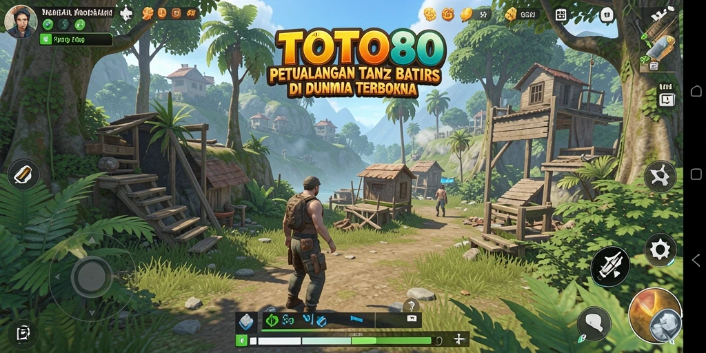 Tampilan menawan dari gameplay TOTO80 di dunia terbuka.